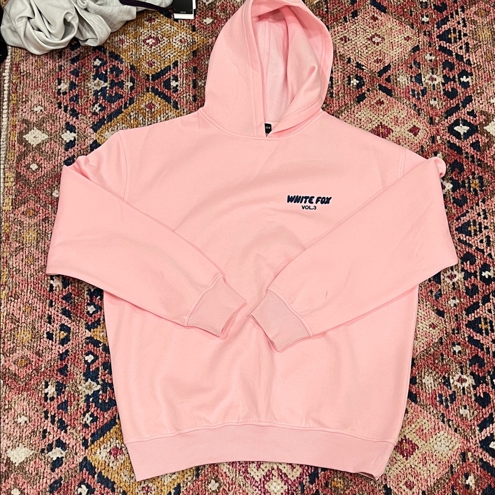 Women’s White Fox Pink Hoodie